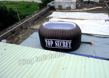 Black Advertising Inflatable Open Tent Photo Booth Logo Printing For Trade Show
