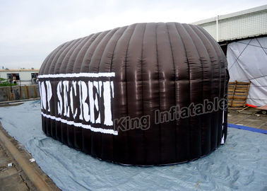 Black Advertising Inflatable Open Tent Photo Booth Logo Printing For Trade Show