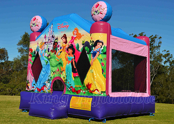 Disney Princess Inflatable Bouncing Castle Outdoor Parties Juming Bounce House For Girls