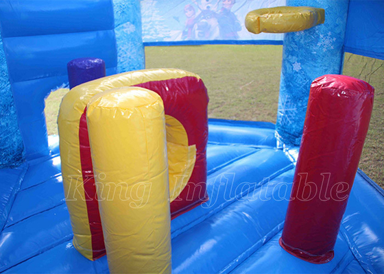 Frozen Giant Inflatable Castles Fun Game Obstacles Climb Areas Slides Jumping Castle