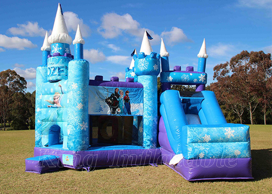 Frozen Giant Inflatable Castles Fun Game Obstacles Climb Areas Slides Jumping Castle