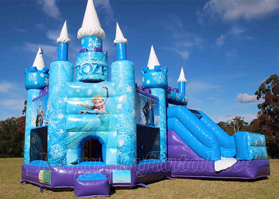 Frozen Giant Inflatable Castles Fun Game Obstacles Climb Areas Slides Jumping Castle