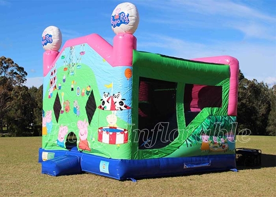 Outdoor Commercial PVC Inflatable Bouncer House Peppa Pig Jumping Bouncy Castle Combo