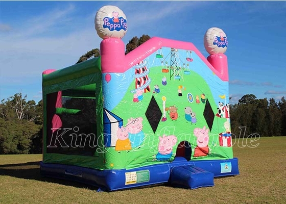 Outdoor Commercial PVC Inflatable Bouncer House Peppa Pig Jumping Bouncy Castle Combo