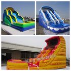 Funny U Shaped Outdoor Inflatable Water Slide PVC Tarpaulin With Blower