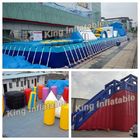 Ocean Themed Inflatable Water Parks With Octopus Slide Outdoor Playground