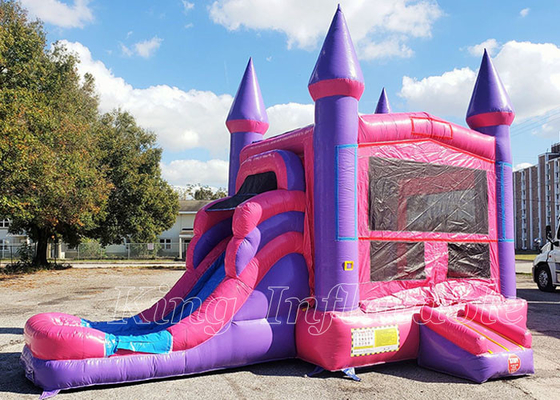 Pink Inflatable Bounce House Outdoor Game Girls Party Bouncer Bouncy Castle