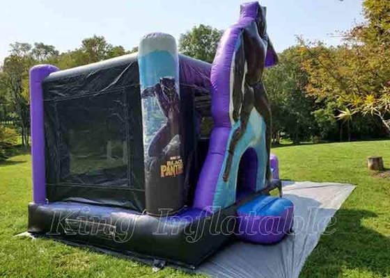 Batman Combo Inflatable Bouncer Blue With Slide Bouncy Castle Bounce House For Rental