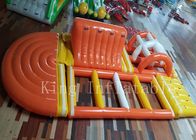 Water / Pool Airtight Floating Inflatable Water Slide 0.65mm PVC Tarpaulin