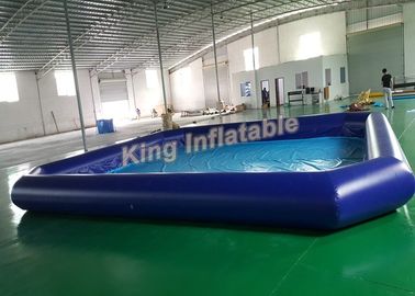 Outdoor Giant Blue  PVC Square Inflatable Swimming Pool Size 10m X 8m For Kids Use