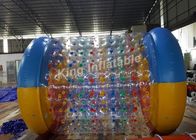 Crazy Fun Airtight 0.8mm PVC / TPU Blow Up Water Rolling Toy For Swimming Pool