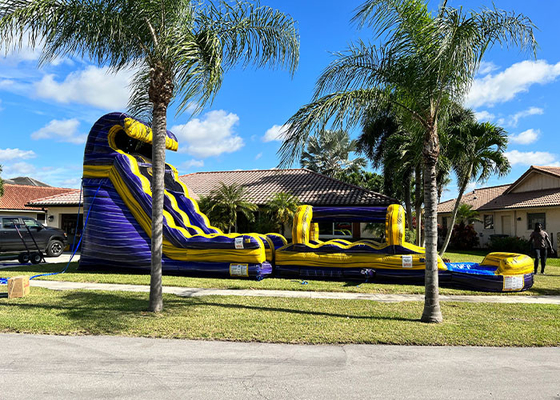 Outdoor Amusement Park Attractive Water Entertainment Big Inflatable Water Slide