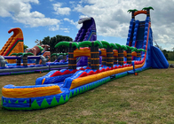 Huge Inflatable Water Slide PVC Inflatable Pool Water Slide For Rent