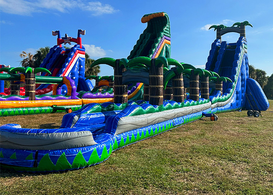 Huge Inflatable Water Slide PVC Inflatable Pool Water Slide For Rent