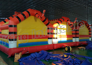 0.55mm PVC Tarpaulin Tiger Inflatable Jumping Castle For Outdoor Entertainment