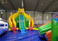Yellow / Blue Giant Inflatable Water Parks Animal Theme 0.55mm PVC Tarpaulin