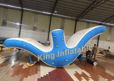 Exciting 0.9mm PVC Blue / White Fly Bird Seesaw Inflatable Water Toy For Water Park