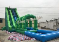 Attractive Commercial Outdoor Giant Long Green Inflatable Water Slide slip and slide For Adult