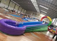 Colorful U Shaped Kids Water Slide PVC Tarpaulin For Playground / Amusement Park