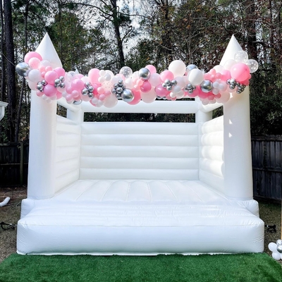 Wedding Pastel Pink Inflatable Bouncy Jump Castle Ball Pit Mini White Bounce House