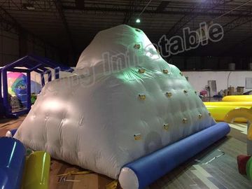 PVC Tarpaulin Giant White Inflatable Water Toy / Inflatable Iceberg For Water Park