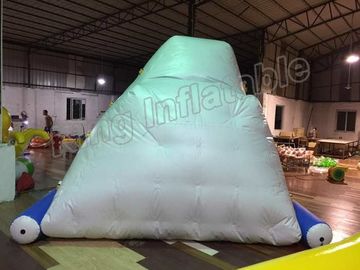 PVC Tarpaulin Giant White Inflatable Water Toy / Inflatable Iceberg For Water Park