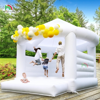 Kids Jumping Bounce Slide White Inflatable Wedding Bouncy House With Ball Pit Pool