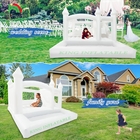 Kids Jumping Bounce Slide White Inflatable Wedding Bouncy House With Ball Pit Pool