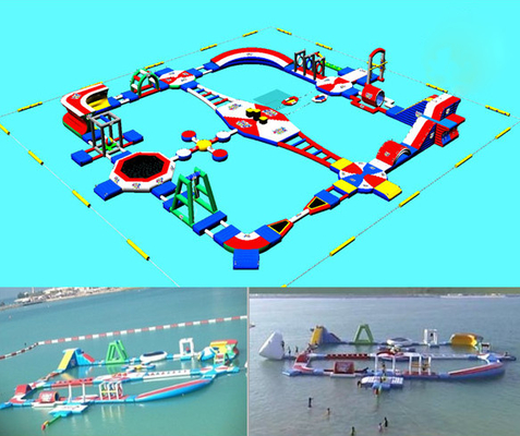 Adult Floating Play Aqua Fun Inflatable Water Parks Blow Up Water Obstacle Course