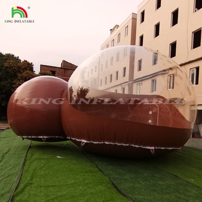 Inflatable Commercial Grade Two Room Pvc Clear Eco Dome Camping Bubble Tent