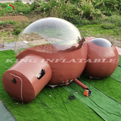 Inflatable Commercial Grade Two Room Pvc Clear Eco Dome Camping Bubble Tent