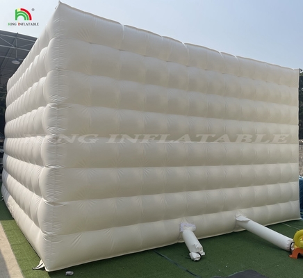 Outdoor Led Lighting Inflatable Igloo Flat Top White Large Inflatable Camping Tent  Wedding Party Tent