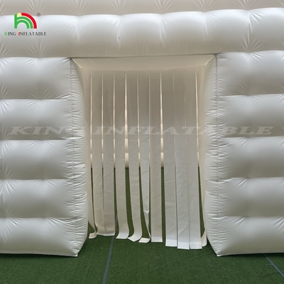 Outdoor Led Lighting Inflatable Igloo Flat Top White Large Inflatable Camping Tent  Wedding Party Tent