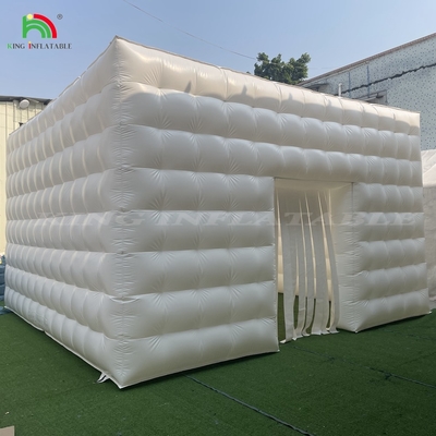 Outdoor Led Lighting Inflatable Igloo Flat Top White Large Inflatable Camping Tent  Wedding Party Tent