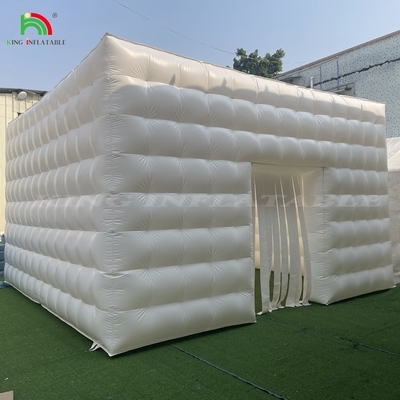 Outdoor Led Lighting Inflatable Igloo Flat Top White Large Inflatable Camping Tent  Wedding Party Tent