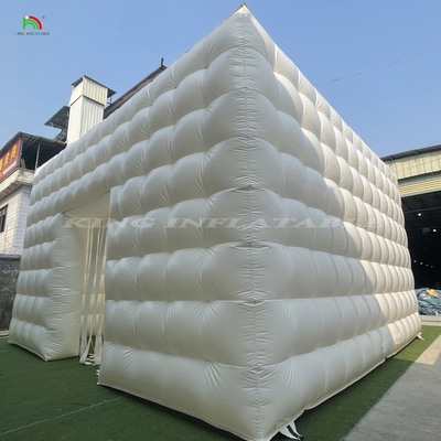 Outdoor Led Lighting Inflatable Igloo Flat Top White Large Inflatable Camping Tent  Wedding Party Tent