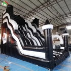 Commercial Inflatable Bouncer Jumping Castle Wedding Toddler Black Bounce House With Slide