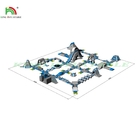 Commercial Inflatable Park Slide With Frame Pool Inflatable Land Water Park For Adventure Park