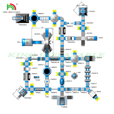 Commercial Inflatable Park Slide With Frame Pool Inflatable Land Water Park For Adventure Park