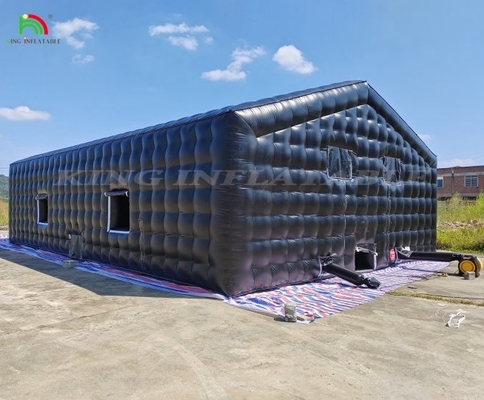 Commercial LED Black Disco Lighting Mobile Night Club Tent Inflatable Cube Party Tent Inflatable Nightclub