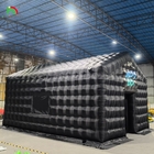 Portable Large Party Tent House Black LED Light Disco Bar Inflatable Cube Tent