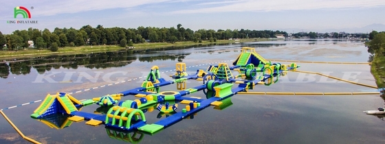 Inflatable Water Park Equipment Floating Slide Trampoline