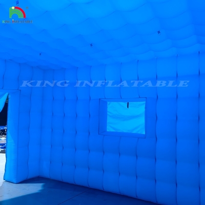 Customizable Color LED Lighting Mobile Night Club Tent Blue Inflatable Cube Tent Party Tent For Events