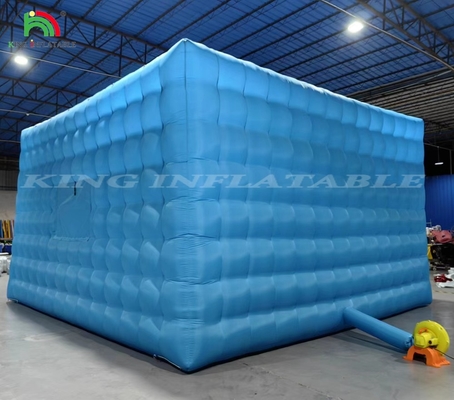 Customizable Color LED Lighting Mobile Night Club Tent Blue Inflatable Cube Tent Party Tent For Events