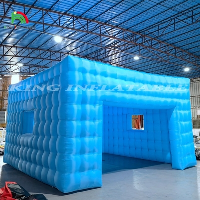 Customizable Color LED Lighting Mobile Night Club Tent Blue Inflatable Cube Tent Party Tent For Events