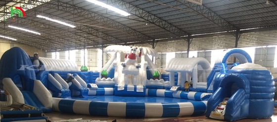 Kids Play Design Inflatable Large Pool Water Park Inflatable Water Park With Swimming Pool And Slide
