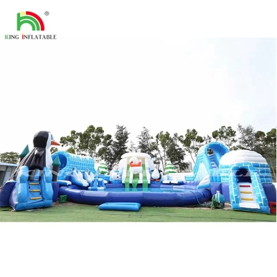 Kids Play Design Inflatable Large Pool Water Park Inflatable Water Park With Swimming Pool And Slide