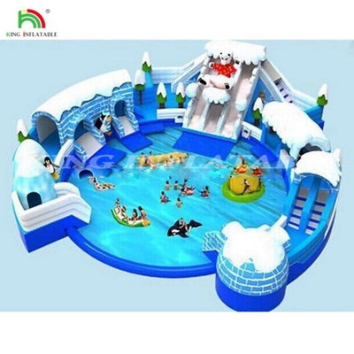 Kids Play Design Inflatable Large Pool Water Park Inflatable Water Park With Swimming Pool And Slide