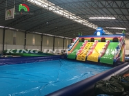 Outdoor Games Inflatable Slide Park Inflate Large Inflatable Water Slides With Swimming Pool