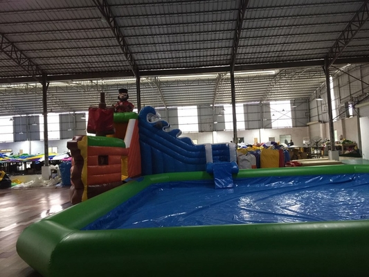 Sea World Large Inflatable Ground Water Park With Big Inflatable Slide